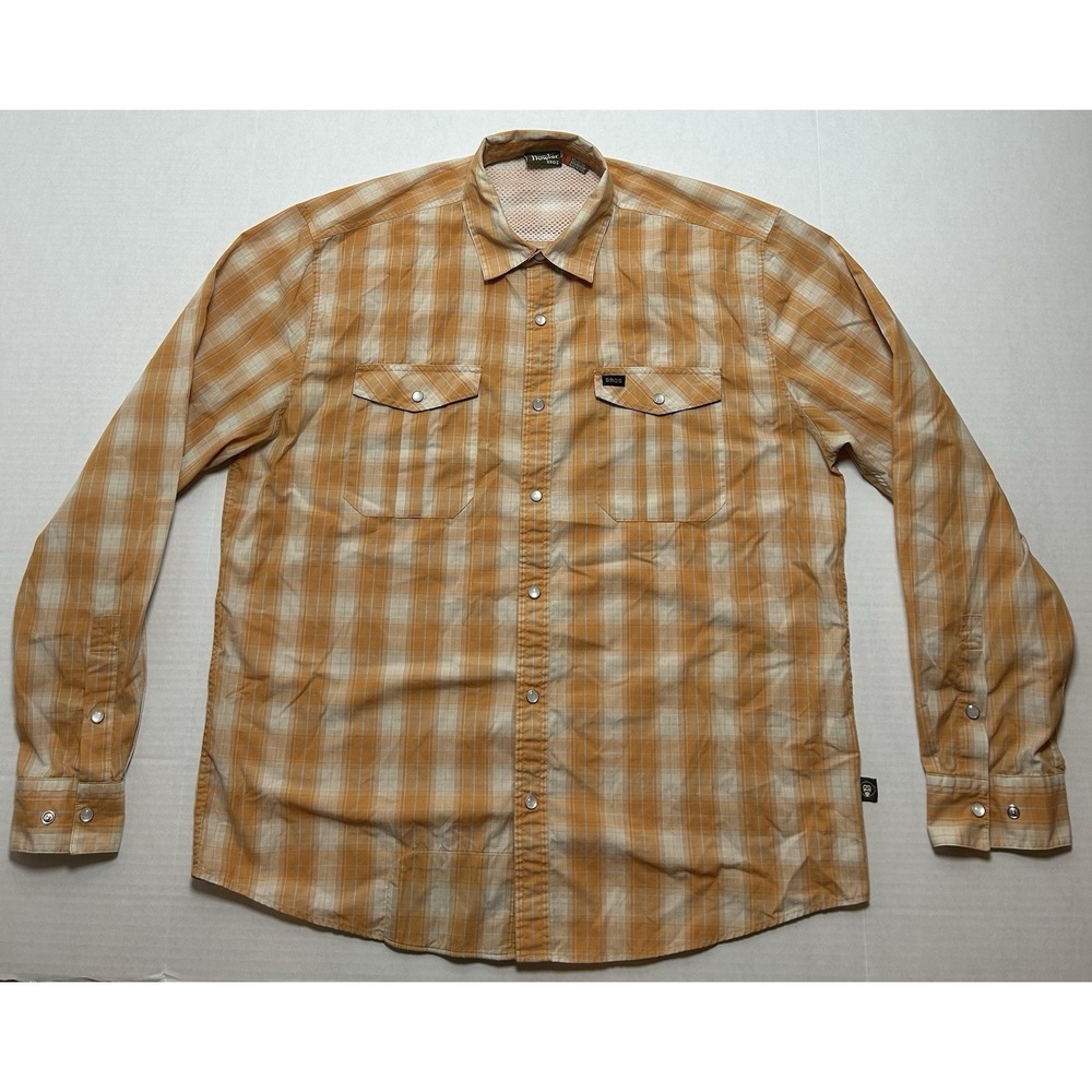 Howler Bros H Bar B Snap Shirt Size Large Plaid Long Sleeve Tech Western Pocket